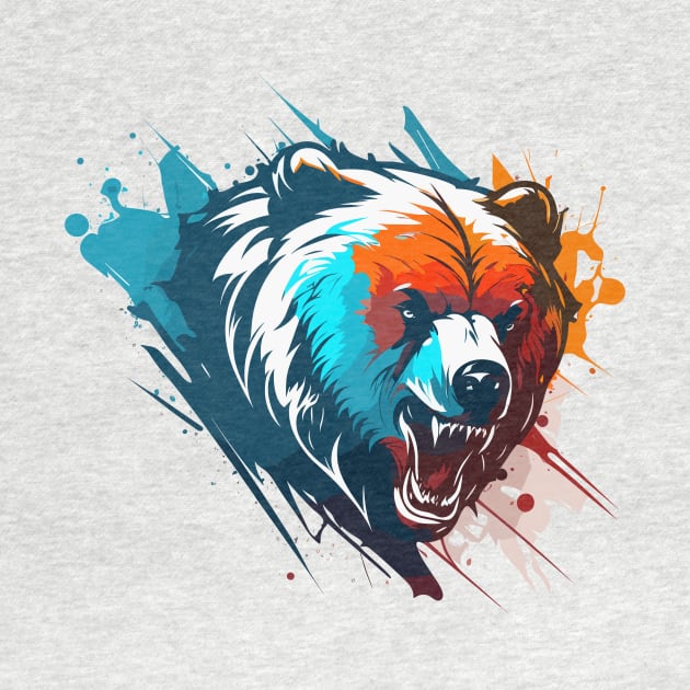 Graffiti Paint Grizzly Bear Creative by Cubebox